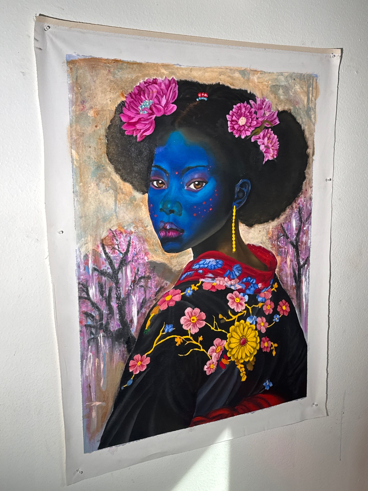 Indigo Rivered art print by AvianteArt