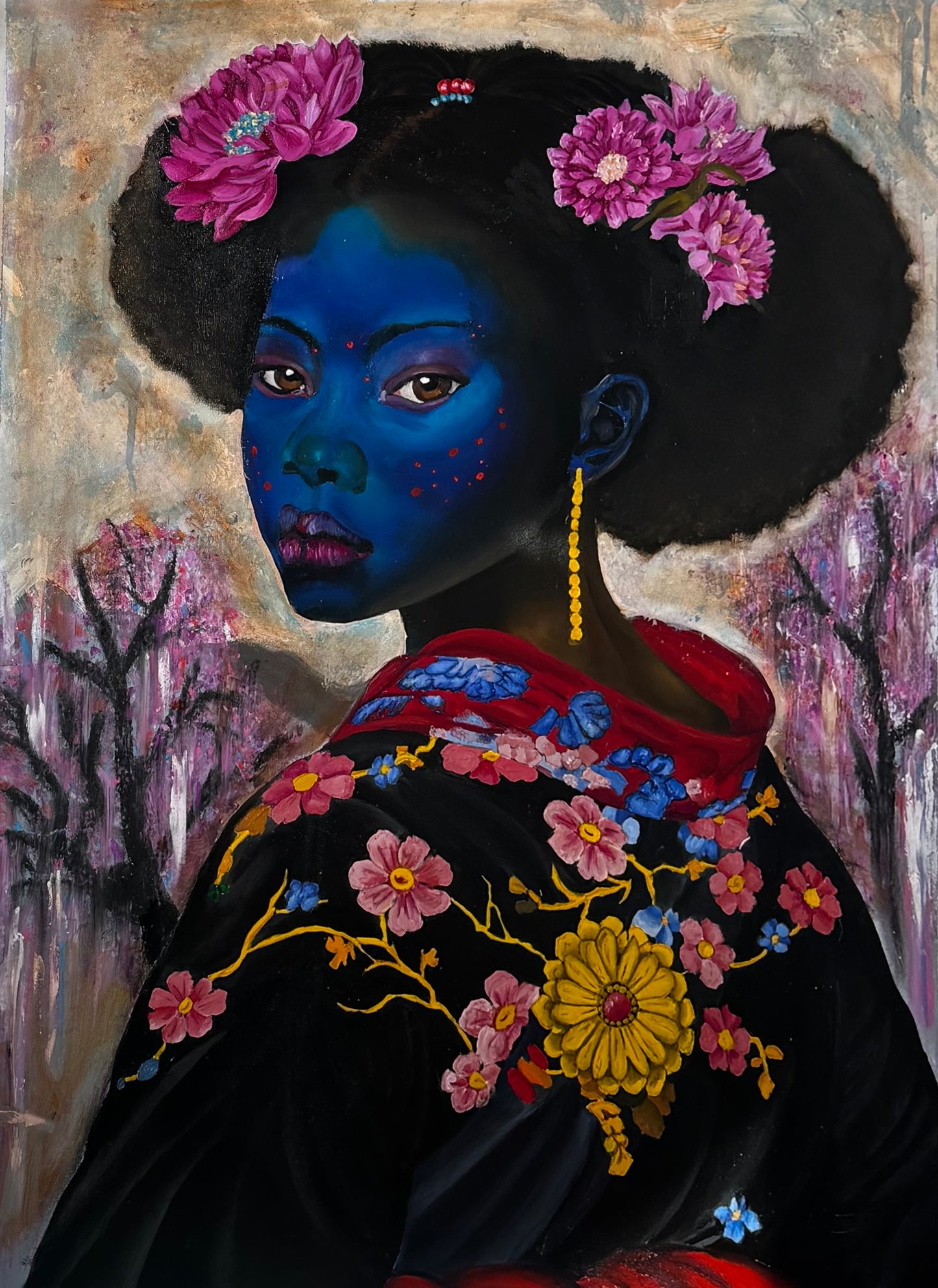 Indigo Rivered fine art print by AvianteArt