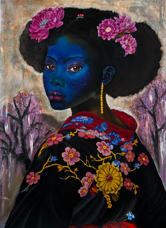 Indigo Rivered fine art print by AvianteArt